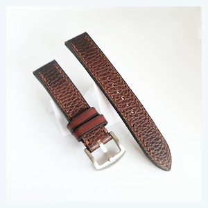 Watch strap Leather Dark brown color  DOLLARO 18mm  20mm 22mm 24 mm