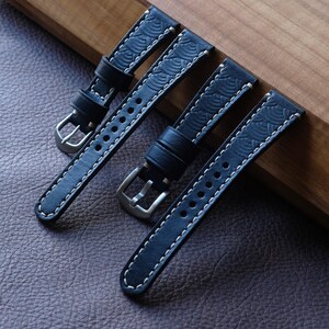 Watch strap &quot; JWP II Black &quot; Watch Strap 18mm  20mm 22mm 24 mm