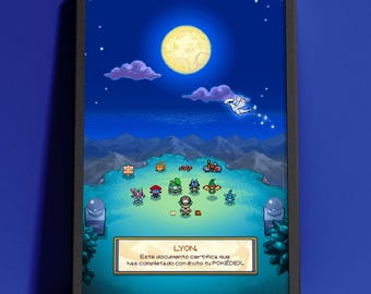 Custom Couple & Individual Pokémon Poster: Personalise Names, date