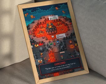 Póster Charizard Personalizado: Regalo Pokémon con Nombres, Fecha, Criaturas