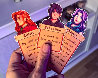 Marcapáginas de Stardew Valley Personalizables