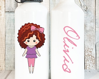 Water Bottle Personalized Kids Drink Bottle, Kid Waterbottles Personalized Gift for Kids, Personalized Cups with Names, 20 oz Aluminum