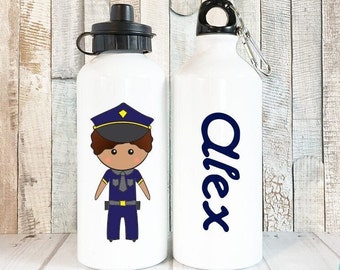 Children Waterbottles Personalized, Personalized Police Officer Gifts, Kids Police Kid Gift, Personalised Water Bottle Kids, 20 oz Aluminum