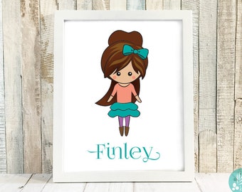 Kids Room Decor, Personalized Name Sign, Personalized Portrait, Personalized Gifts for Kids, Girls Room Decor for Girls Bedroom, Wall Art