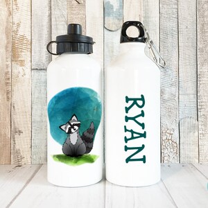 Personalized Kids Water Bottle, Cute Fox Water Bottle, Personalized Gifts for Kids, Personalized Water Bottle for Kids, 20 oz Aluminum image 2