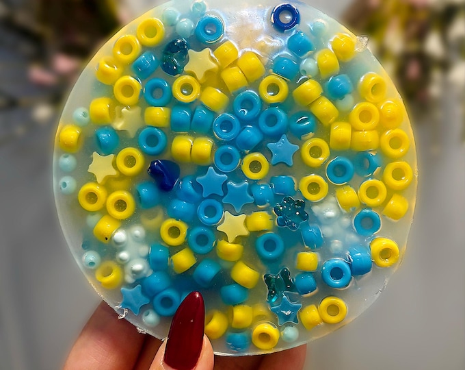 Sunny Sky Picky Pad (blue and yellow) - Sensory fun for anxiety + ADHD -Satisfying your urge to pick