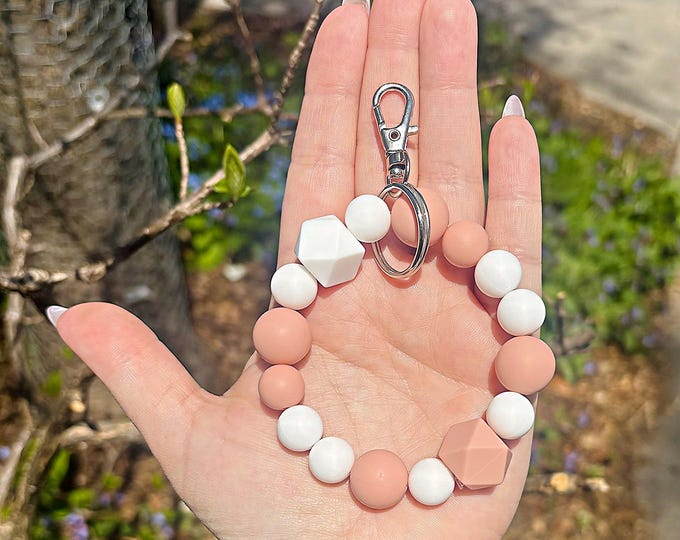 Wristlet Keychain TWO colour - with option to add lobster clip for easy attachement/removal