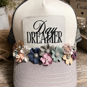 Day Dreamer Floral Trucker Hat – Boho Chic Custom Hat