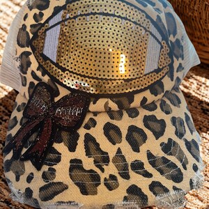 Leopard Sequin Cap - Etsy display picture 3