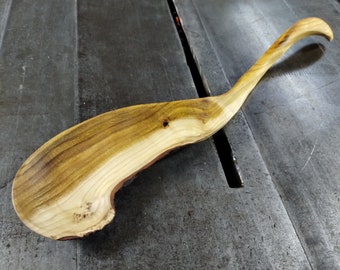 Live Edge Redbud Wooden Serving Spoon - Medium Large - One of a Kind