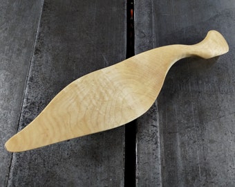 Curly Maple Wooden Pie Server - One of a Kind