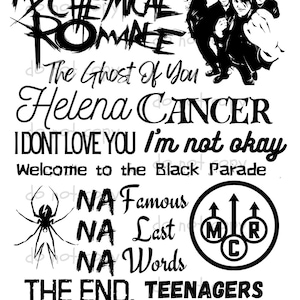 MCR My Chemical Romance PNG, Concert Music, Fun PNG