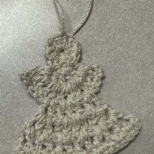 White and gold angel ornament