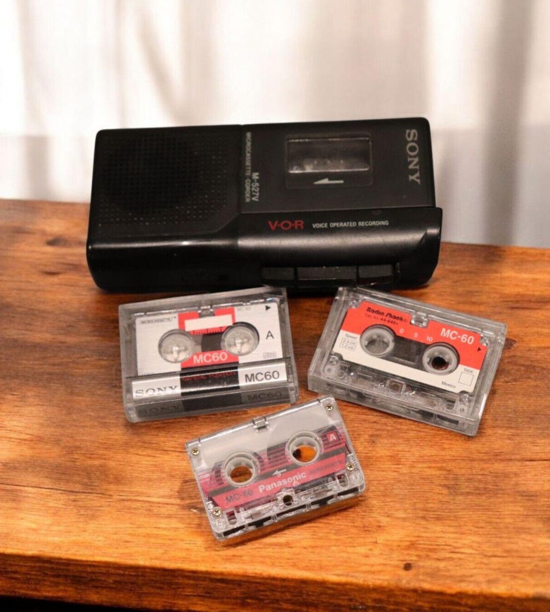 Enregistreur Micro Cassette Sony M-527V – Pour Pièces, Avec Notice Et Cassettes