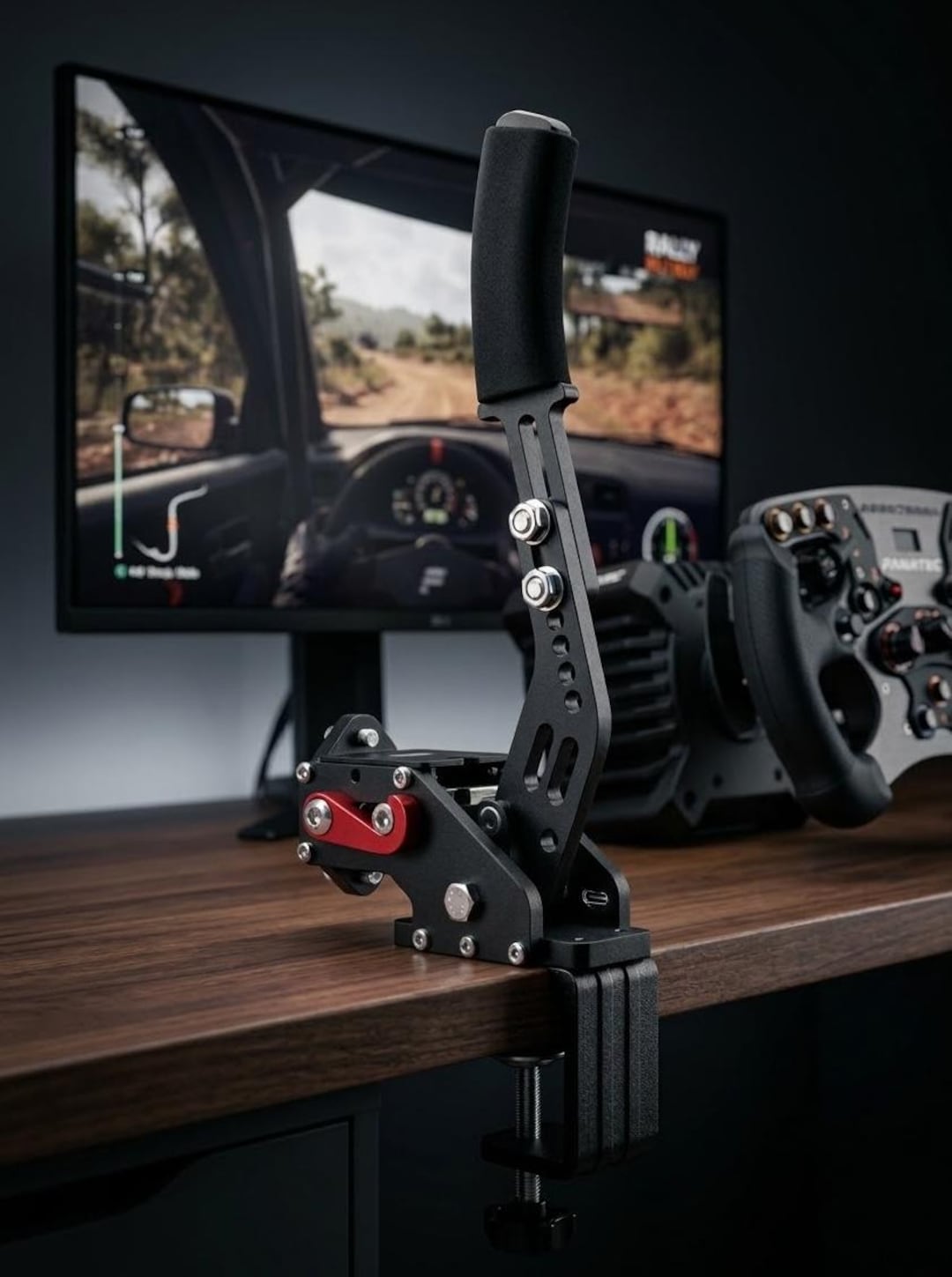 Hand Break Riser Mount Sim Rig Pro Sim Racing Handbrake | 16-bit Non-contact Hall Sensor | USB Hand ...