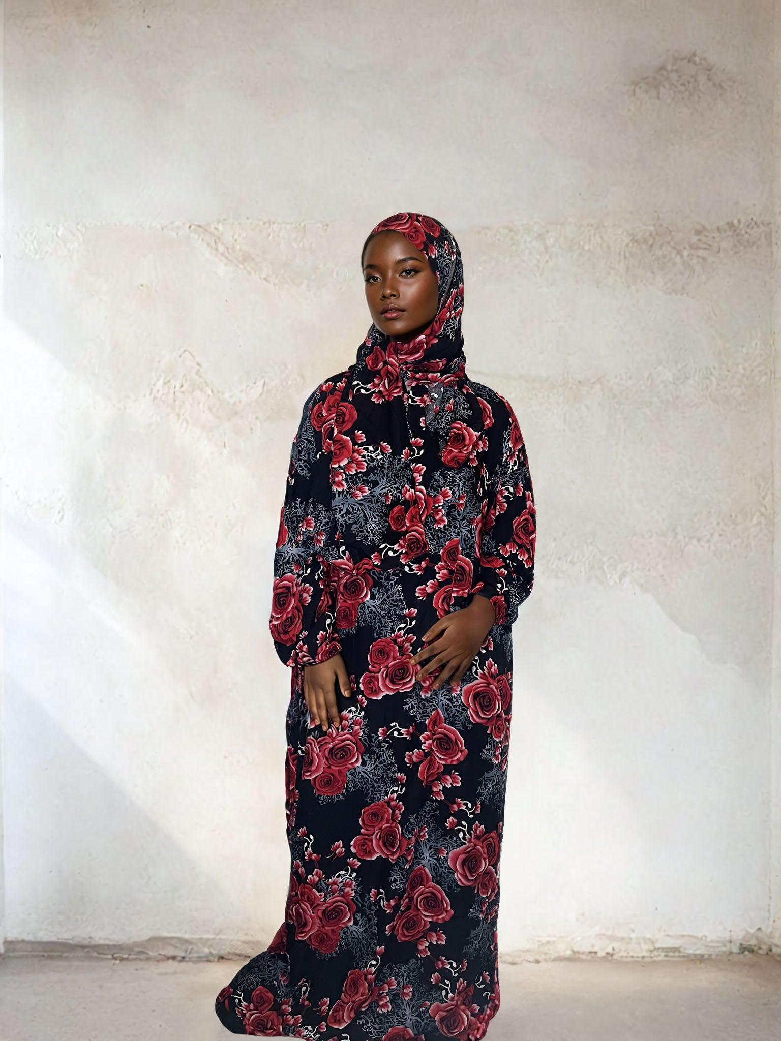 abaya dress designs Fancy Aari Hand-Embellished Abaya with Matching Hijab & Inner