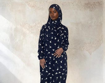 Pink Tie-dye Jersey Maxi Dress With Attached Hijab, Modest Abaya - Etsy UK