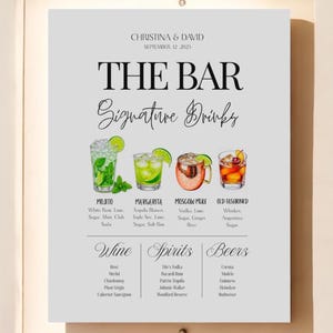 EddyArtServices' Multi-Purpose Signature Cocktail Menu Template: Editable Bar Sign (Canva Download)