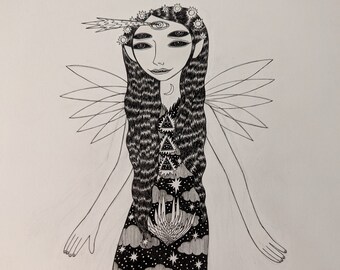 Original Drawing-"Sylph". 2022.