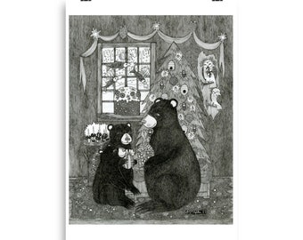 Matte Print-"The Bears At Yule"