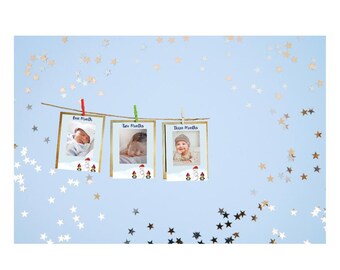 Banner de primer año de Winter ONEderland / Banner de fotos mensual imprimible / Plantilla Canva - Descarga instantánea