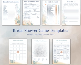 Paquete de juegos para despedidas de soltera All I Sea is Love / Juegos para despedidas de soltera / Descarga instantánea