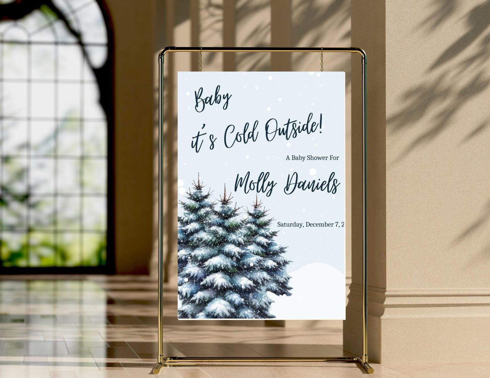 Baby It's Cold Outside Welcome Sign | Baby Shower Welcome Sign | Winter ...