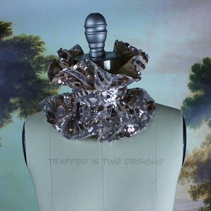 Sequin Ruffle Collar Metallic Collar Ruffle Collar Sequined - Etsy