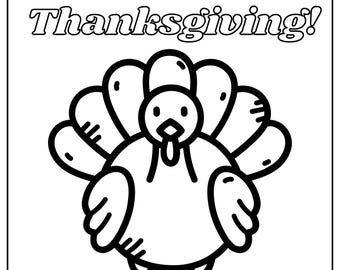 Thanksgiving Coloring Page for Kids Thanksgiving Activity for Classroom ...