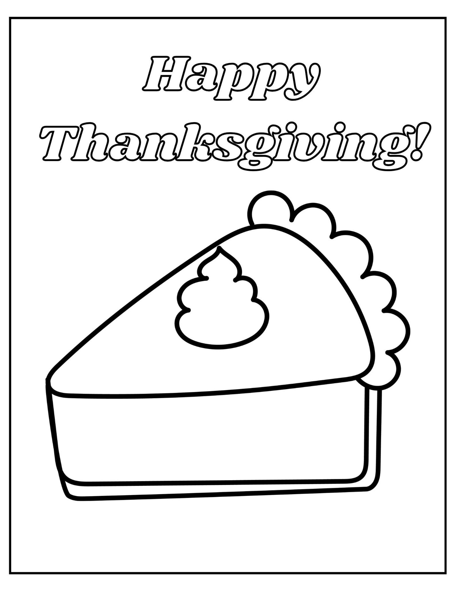 Thanksgiving Coloring Page for Kids Coloring Page for Classroom