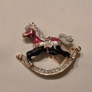 Rare Vintage Attwood and Sawyer Rocking Horse Brooch