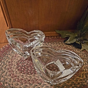 Paire de bougeoirs votifs Mikasa vintage en cristal déco fabriqués en Allemagne