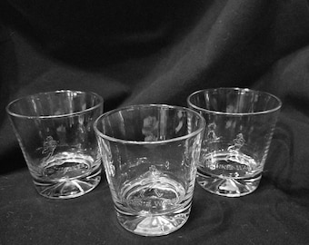Set of Three Vintage Johnie Walker Diamond "Old Fashion" Whisky Tumblers
