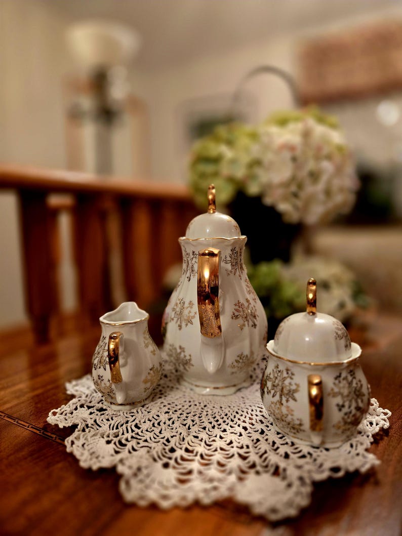 Vintage French Rococo Porcelain Coffee Set: Courting Couple Design - Etsy