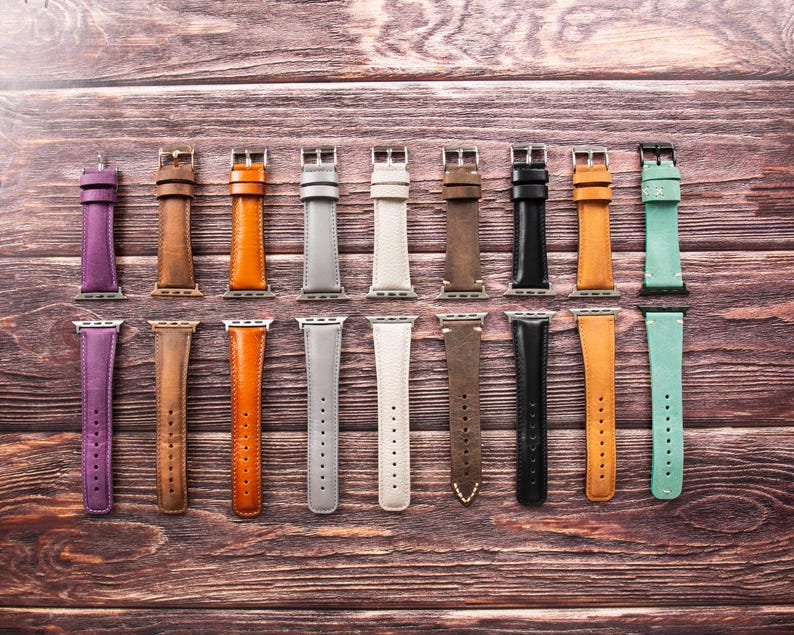 purple brown camel gray mink beige black green genuine leather fitbit versa 4 3 2 1 lite sense watch bands for men women