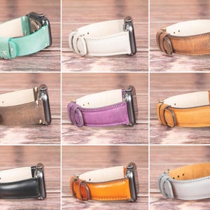 personalized leather fitbit versa 4 3 2 1 Sense Lite watch band birthday gift for her him