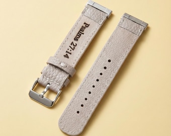 Genuine Leather Fitbit Versa Watch Band; Personalized Sense, Inspıre Unisex