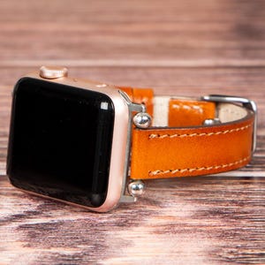 Brown Leather Apple Watch Band Women 40mm 41mm 42mm 44mm 45mm 46mm 49mm series 10 9 8 7 6 5 4 SE Ultra 2 1 | Birthday Gift for Her