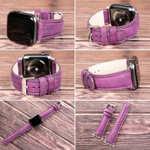 Engraved Leather Fitbit Watch Band, Versa/Sense, Unisex image 14