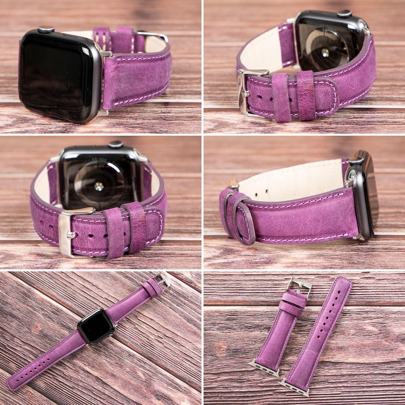 Engraved Leather Fitbit Watch Band, Versa/Sense, Unisex image 14