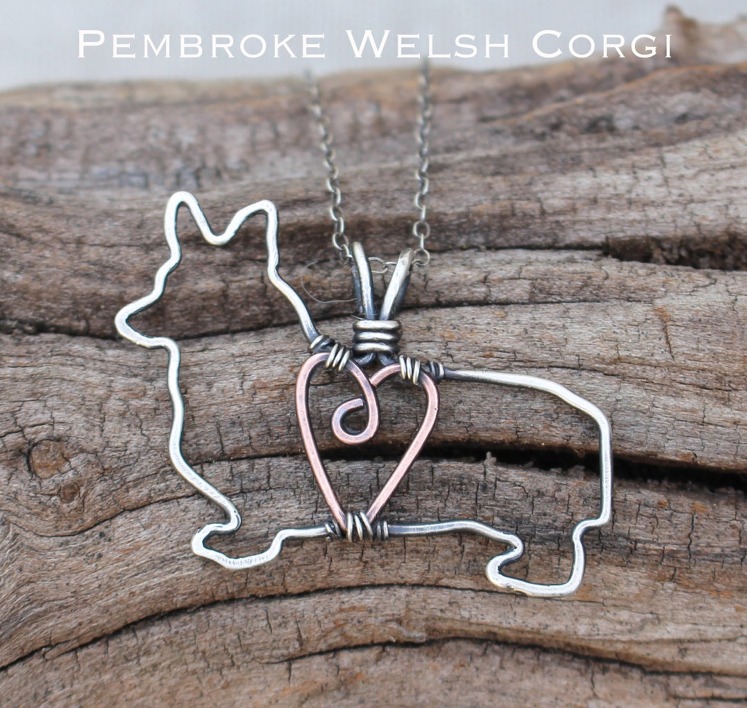 Pembrook Corgi Necklace Custom Dog Necklace Sterling Silver - Etsy
