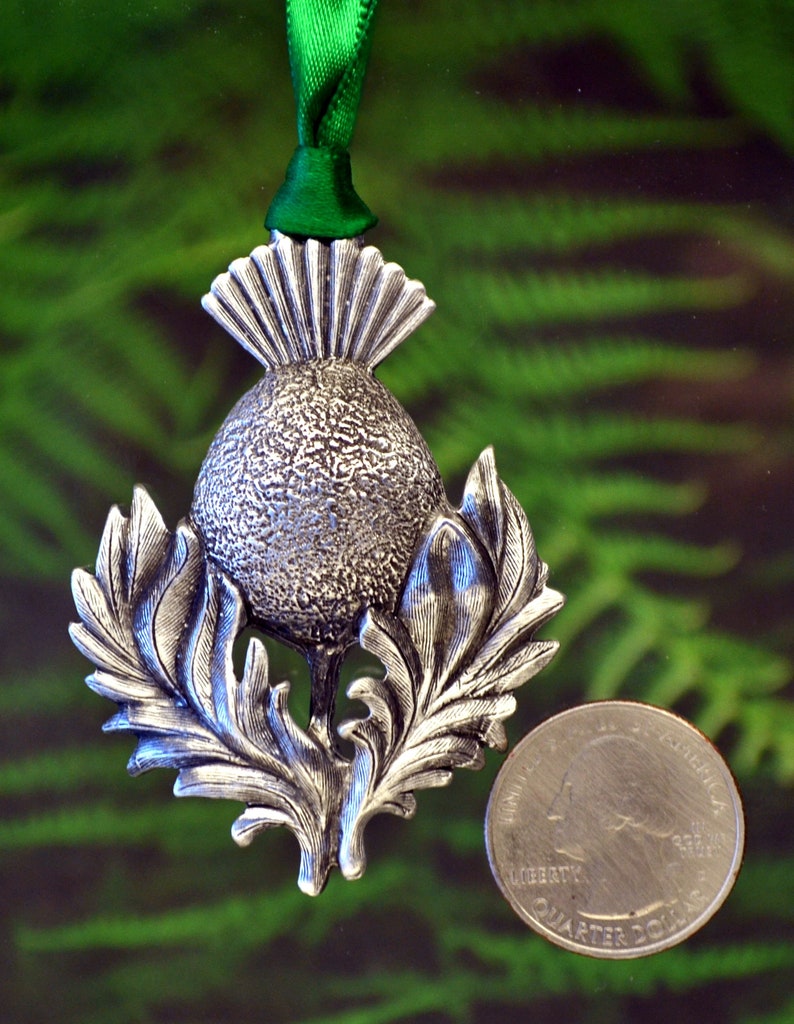 Scottish Thistle Christmas Ornament Scottish Holiday Etsy