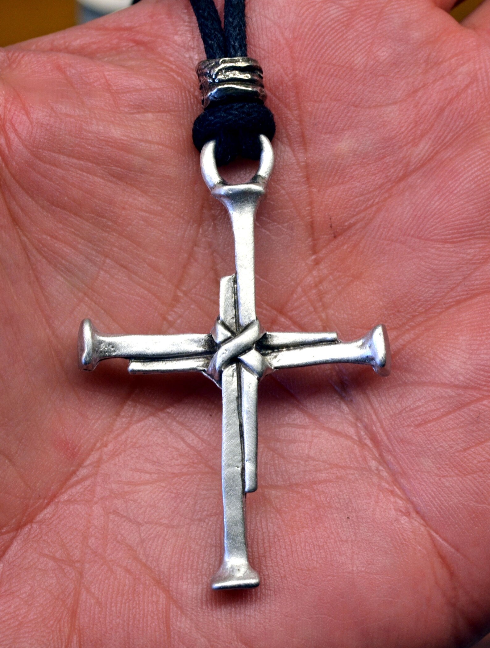 Nail Cross Necklace Pendant Easter Necklace Cross Jewelry Etsy