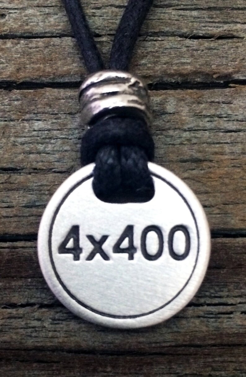 4x400 Relay Necklace Pendant Track And Field Jewelry Image 0