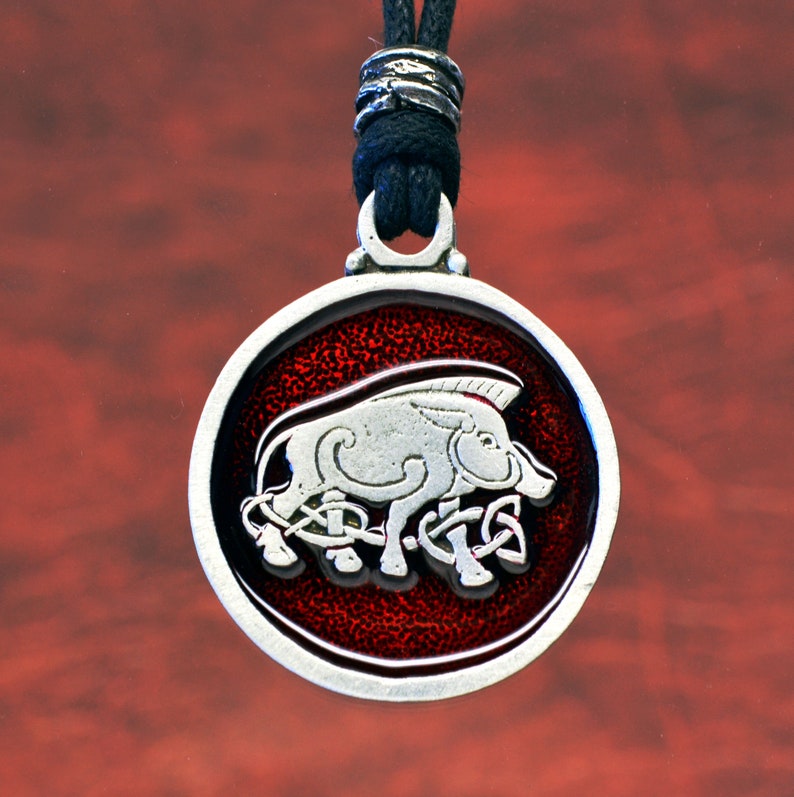 Celtic Boar Pig Hog Necklace Pendant Celtic Jewelry in Etsy