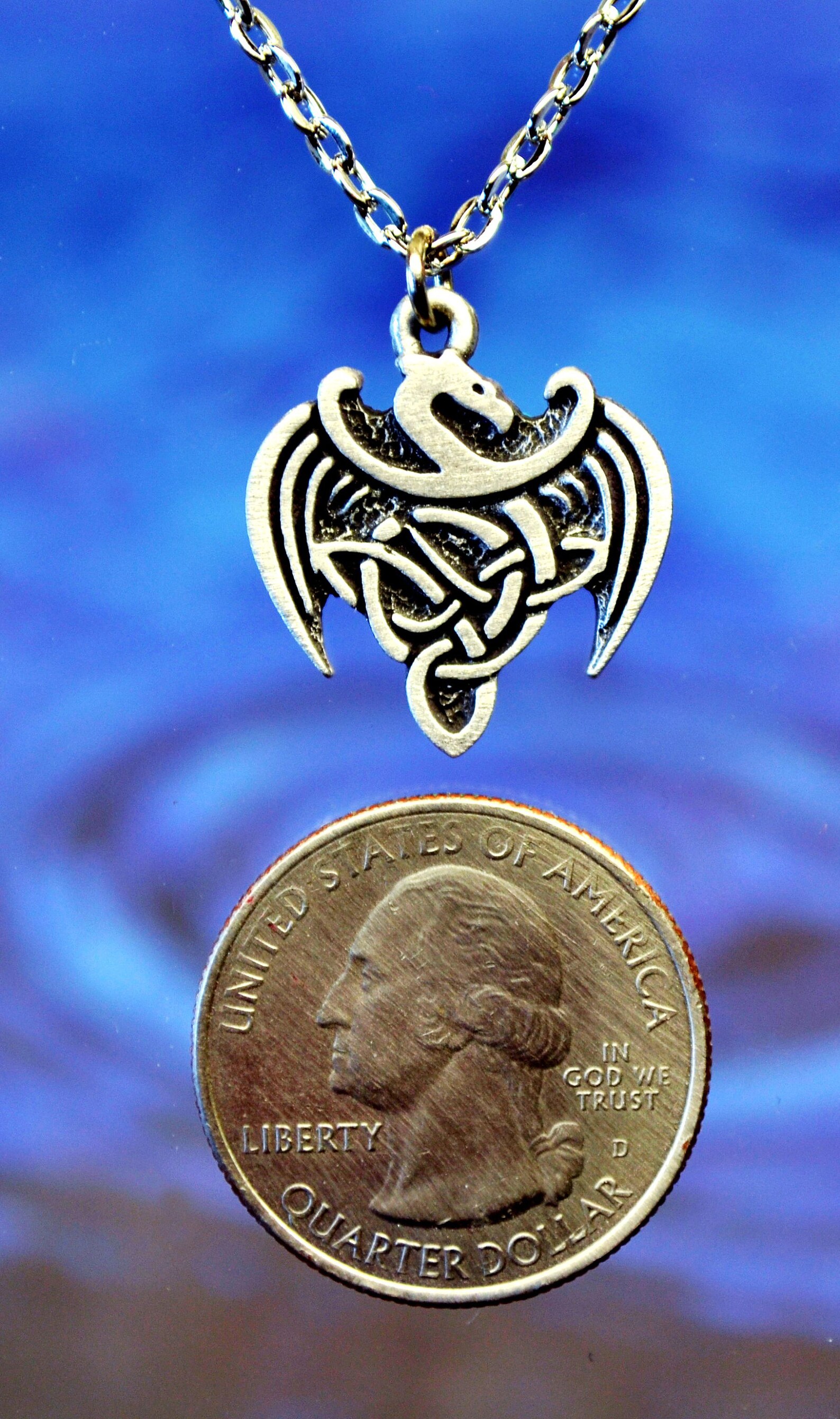 Celtic dragon pendant Clearance