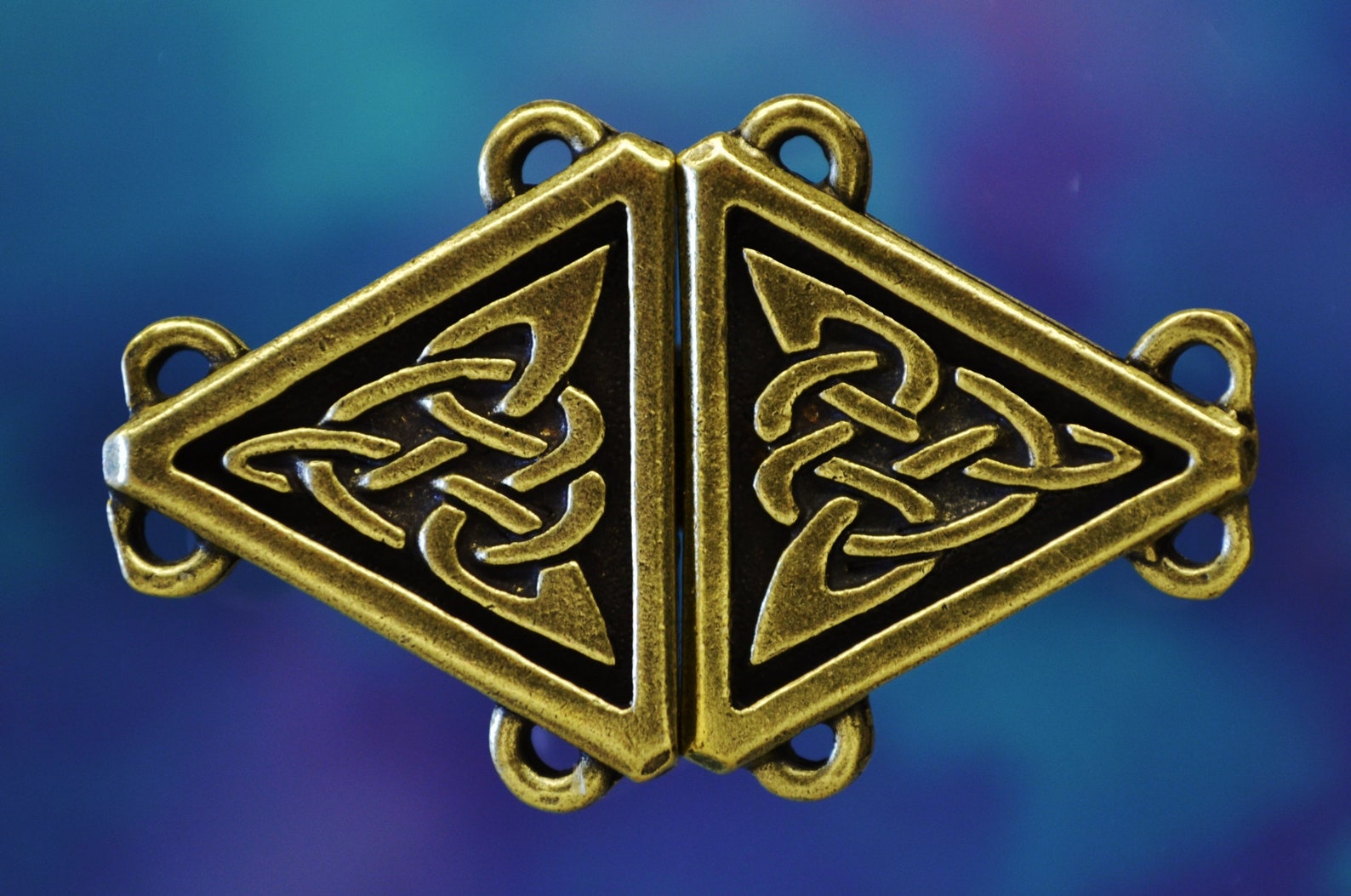 Celtic Triangular Knot Cloak Clasp Cape Clasp Crafted With Etsy UK