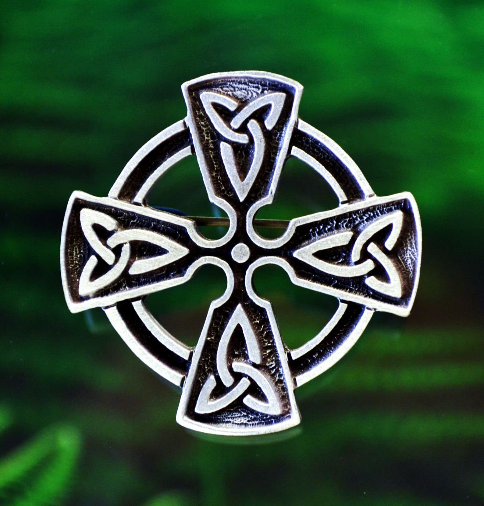 Croix celtique Trinity noeud broche en étain Bijoux Etsy