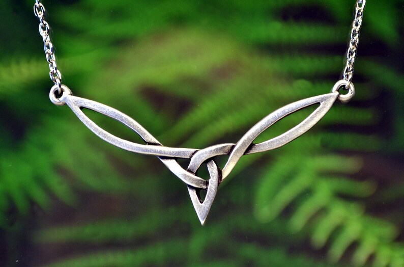 Celtic Knot Necklace Celtic Symbols in Fine Pewter Gifts Etsy