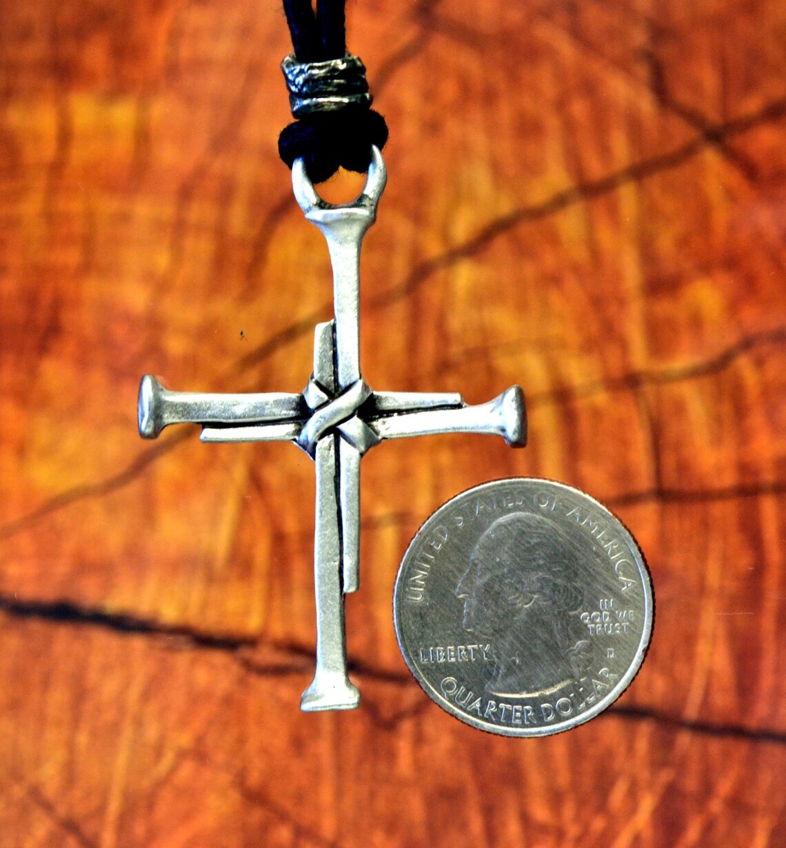 Nail Cross Necklace Pendant Easter Necklace Cross Jewelry Etsy